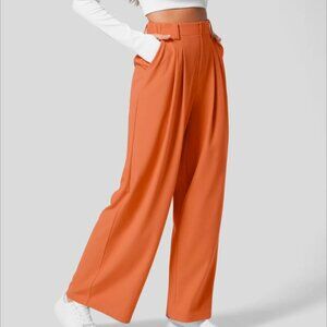 Halara Flex™ High Waisted Plicated Side Pocket Wide Leg Waffle Work Pants